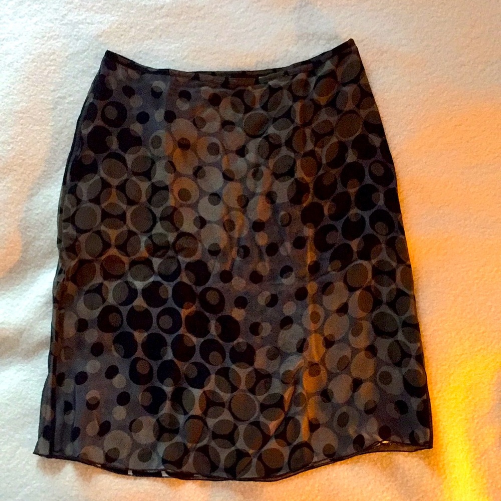 Silk double layer illusion skirt